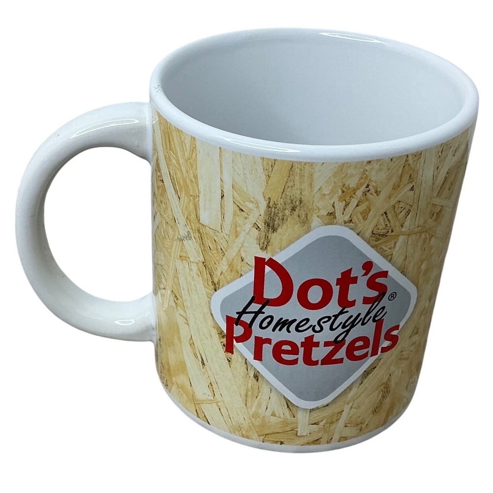 Dots Homestyle Pretzels Mug Measure Twice Cut‎ Once Snack Often OSB Wood Print